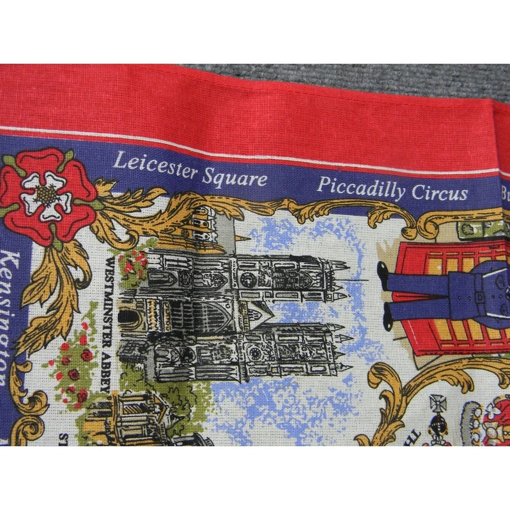 London England Tea Towels Set of 2 18x28 Cotton British Landmarks Souvenir
